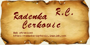 Radenka Čerković vizit kartica